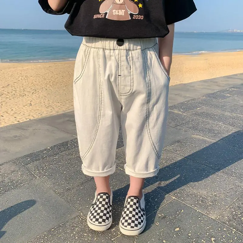 【80-140】2色選べるカジュアル合わせやすいロングパンツ男の子ボトムス