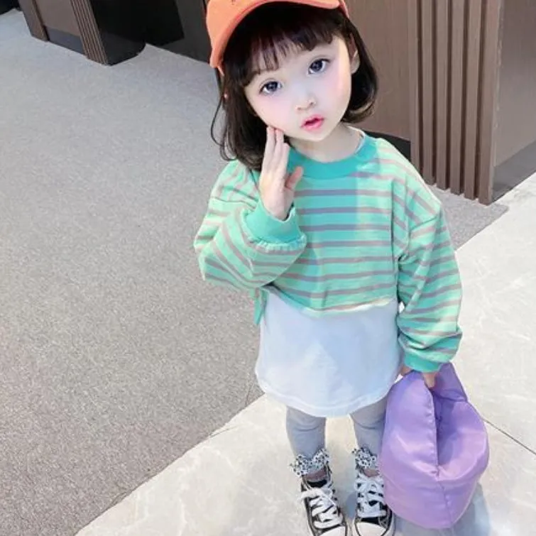 【80-130】シンプル リボン飾り 韓国 合わせやすい 子供 服 女の子 キッズ レギンス