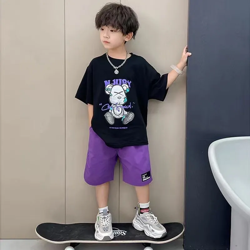 【100-160】二点セット おすすめ トレンド 着心地良い Tシャツ＋ショートパンツ セットアップ