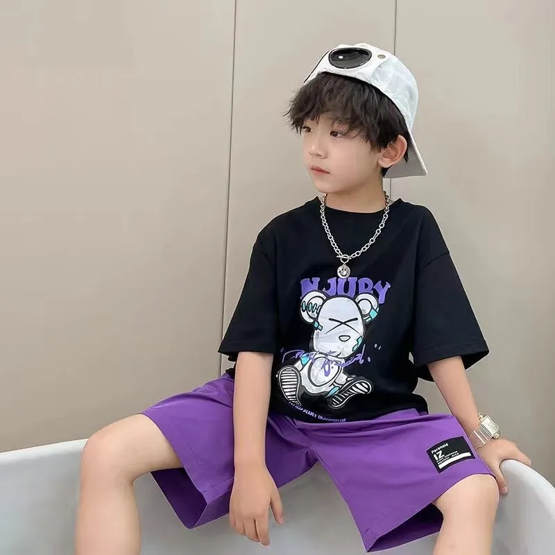 【100-160】二点セット おすすめ トレンド 着心地良い Tシャツ＋ショートパンツ セットアップ