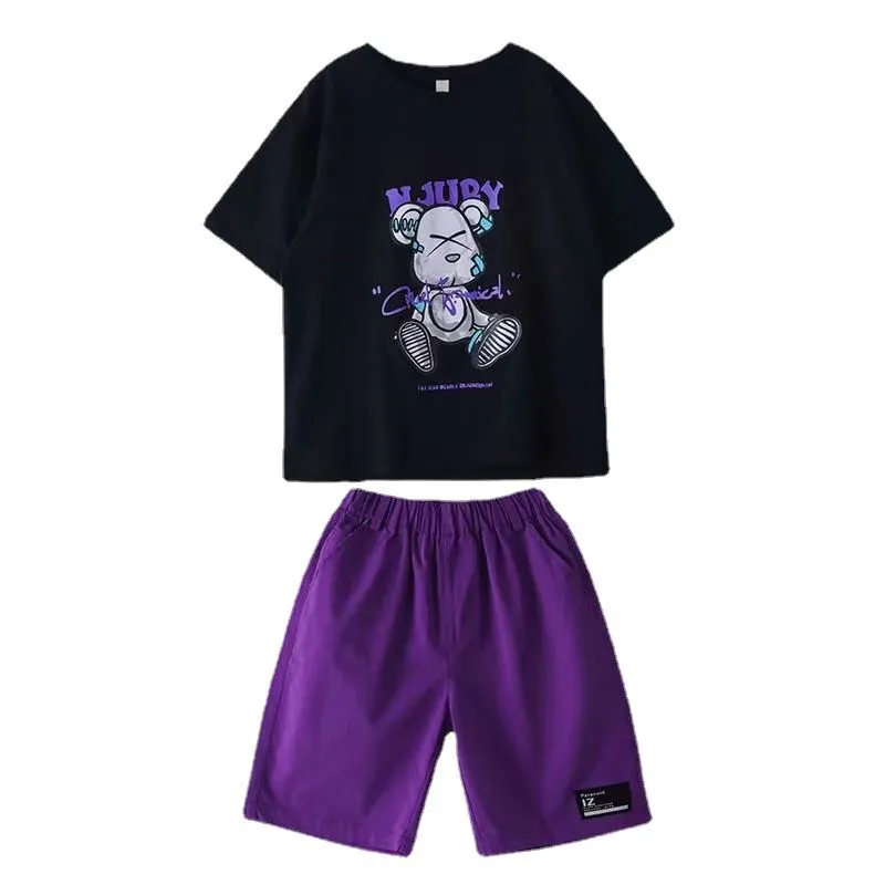 【100-160】二点セット おすすめ トレンド 着心地良い Tシャツ＋ショートパンツ セットアップ