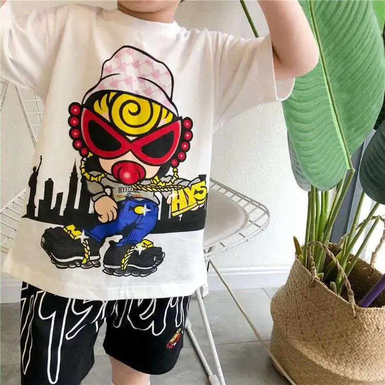 【100-160cm】よく売れる 可愛い カートゥーン 合わせやすい トレンド Tシャツ