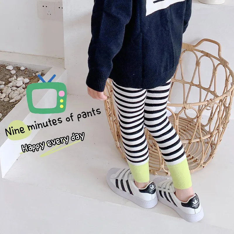 【S-XL】多色展開 大流行新作ストライプ子供服 レギンス ボトムス