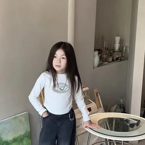 【90-150】人気急上昇  高品質  人気  着心地いい 安くてかわいい  ファッション  売れ筋  女の子 長袖  Tシャツ