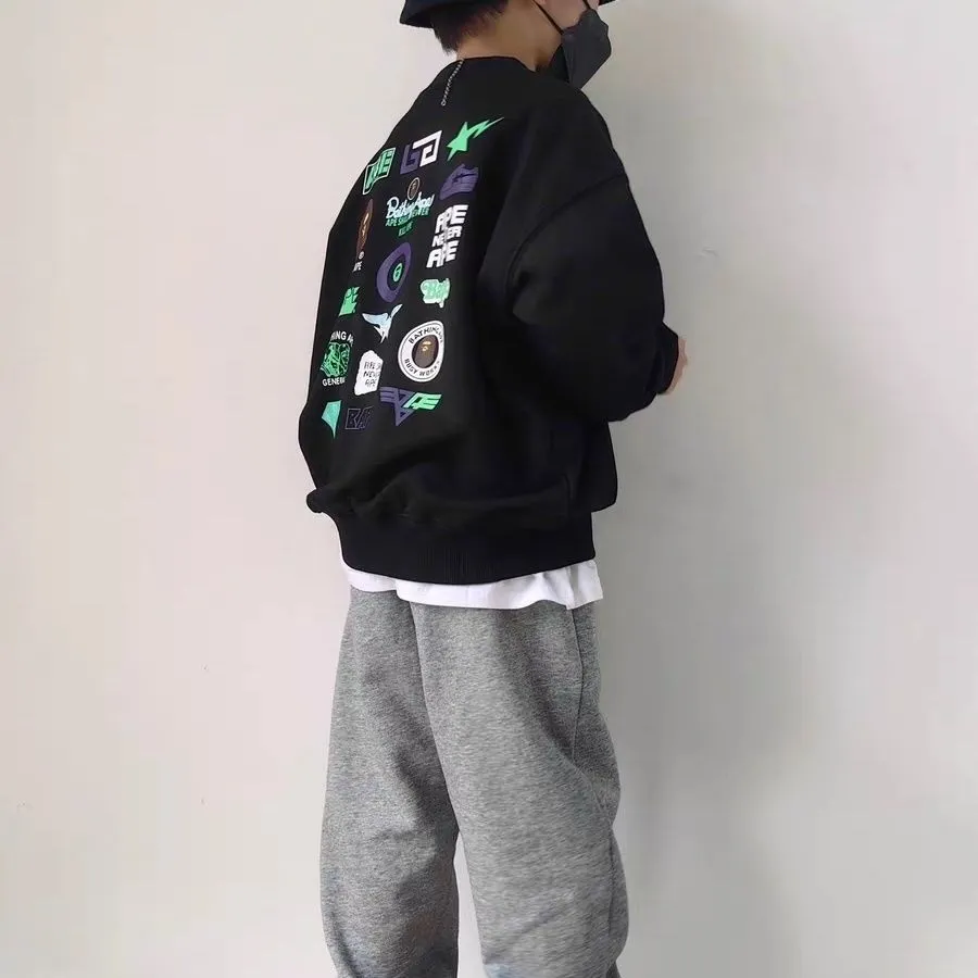 【100-160cm】大好評  合わせやすい  秋の新しい  子供服 男の子  ストリート系 売れ筋  ファッション 長袖 トレーナー