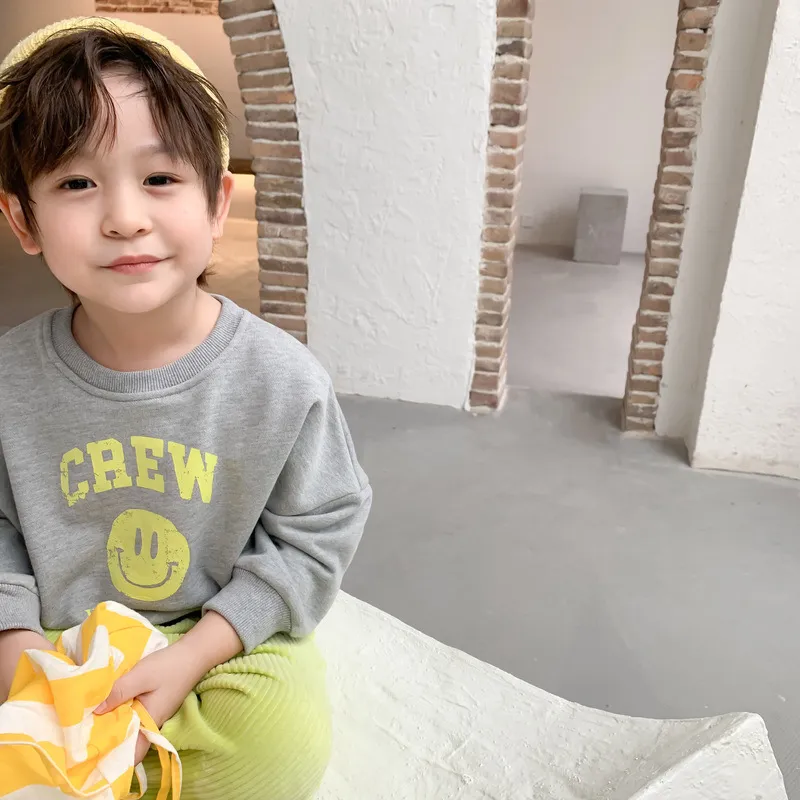 【90-140cm】2色選べる 子供用 スウェット 漫画 プリント 春秋 韓国 カジュアル トップス