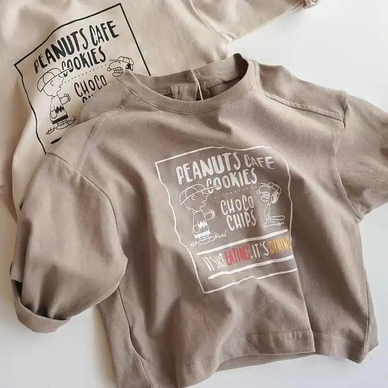 【80-130】[予約販売]カートゥーンバックプリントOR無地長袖Ｔシャツ