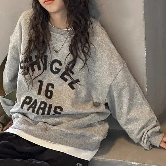 【110-170】韓国 おしゃれ アルファベット 合わせやすい 春 春服 子供服 女の子 キッズ ジュニア トップス トレーナー スウェット