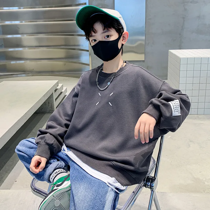 【120-170】アルファベット ファッション シンプル 春 秋 ジュニア キッズ 男の子 トップス 子供服 スウェット トレーナー
