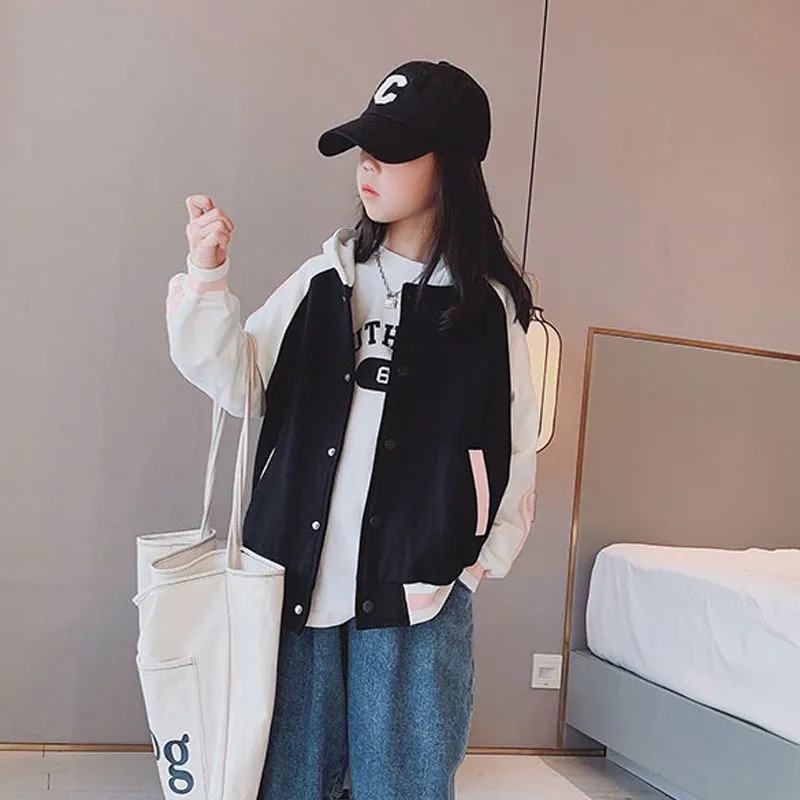 【100-160】プリントシンプル長袖Tシャツ女の子トップス