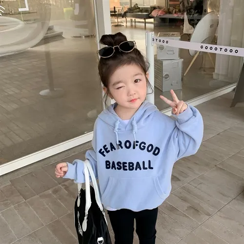 【90-140】3色展開 着せやすい アルファベット  キッズ 子供 服 トドラー 女の子 春秋 パーカー トップス
