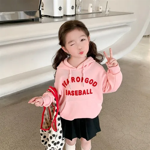 【90-140】3色展開 着せやすい アルファベット  キッズ 子供 服 トドラー 女の子 春秋 パーカー トップス