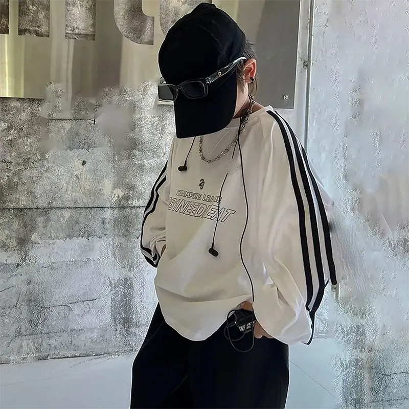 【80-150cm】3色選べる 韓国系 ファッション アルファベット ボーダー 子供服 男の子 パーカー トップス