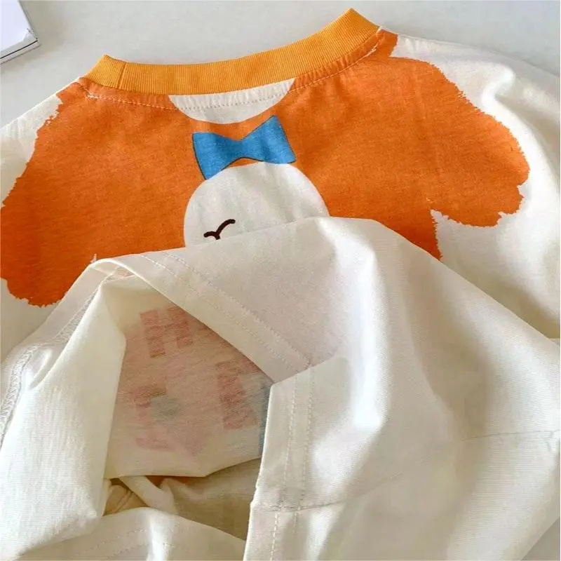 【80-130】着回し力抜群   キュート 売れ筋  カートゥーンプリント  合わせやすい男女限らず 安くてかわいい Tシャツ