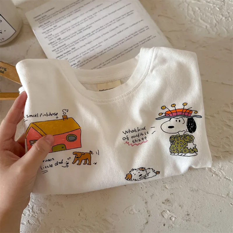 【80-130】人気急上昇 シンプル  売れ筋  安くてかわいい カートゥーンプリント アバンギャルド  高品質  Tシャツ