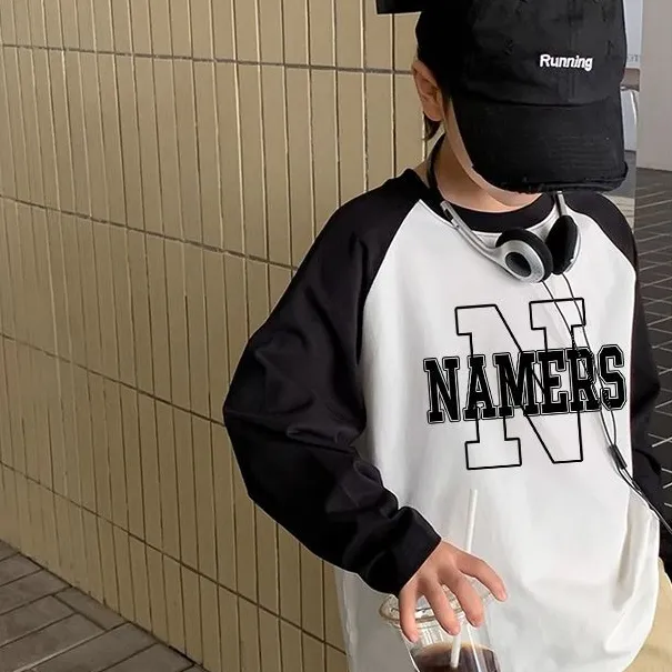 【110-170cm】2色選べる 人気 カジュアル アルファベット キッズ 春秋 Ｔシャッツ トップス