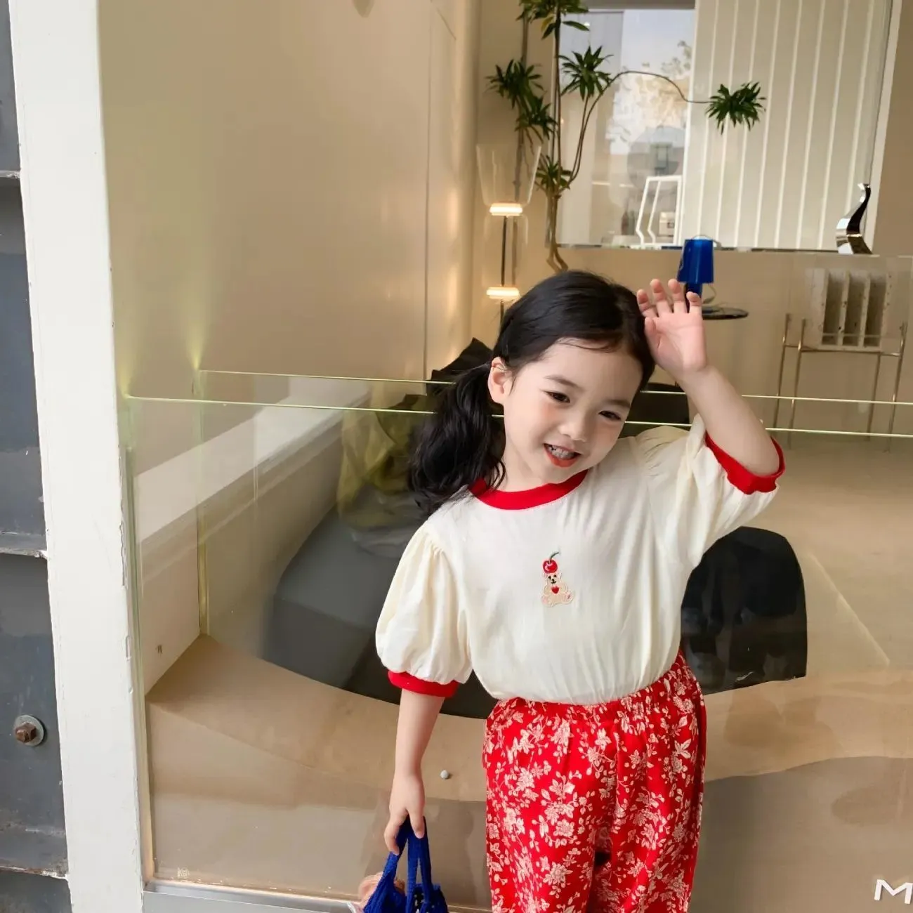 【80-130】パフスリーブ 可愛い プチプラ 女の子 Tシャツ