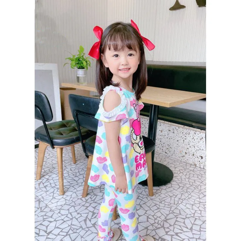【90-140】超かわいい 定番 ラウンドネック 半袖 かわいい 心地よい セットアップ
