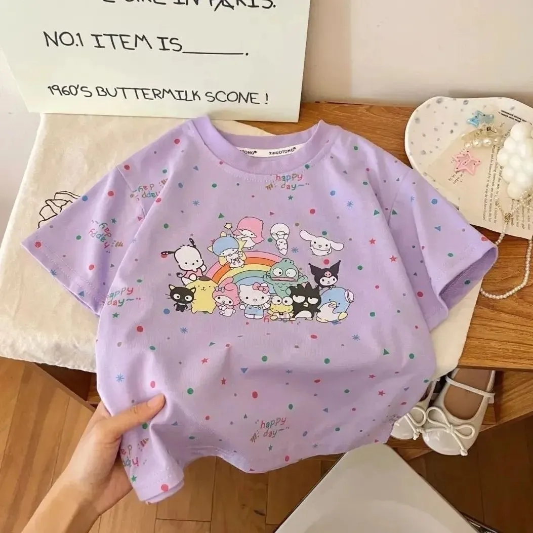 【80-140】三色選べる かわいい スウィート レディース アニメー Ｔシャツ