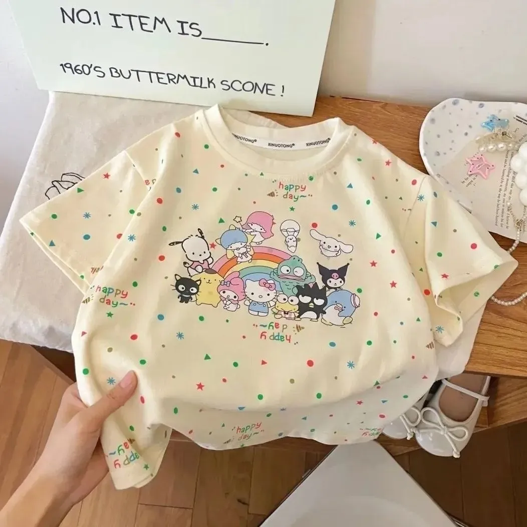 【80-140】三色選べる かわいい スウィート レディース アニメー Ｔシャツ