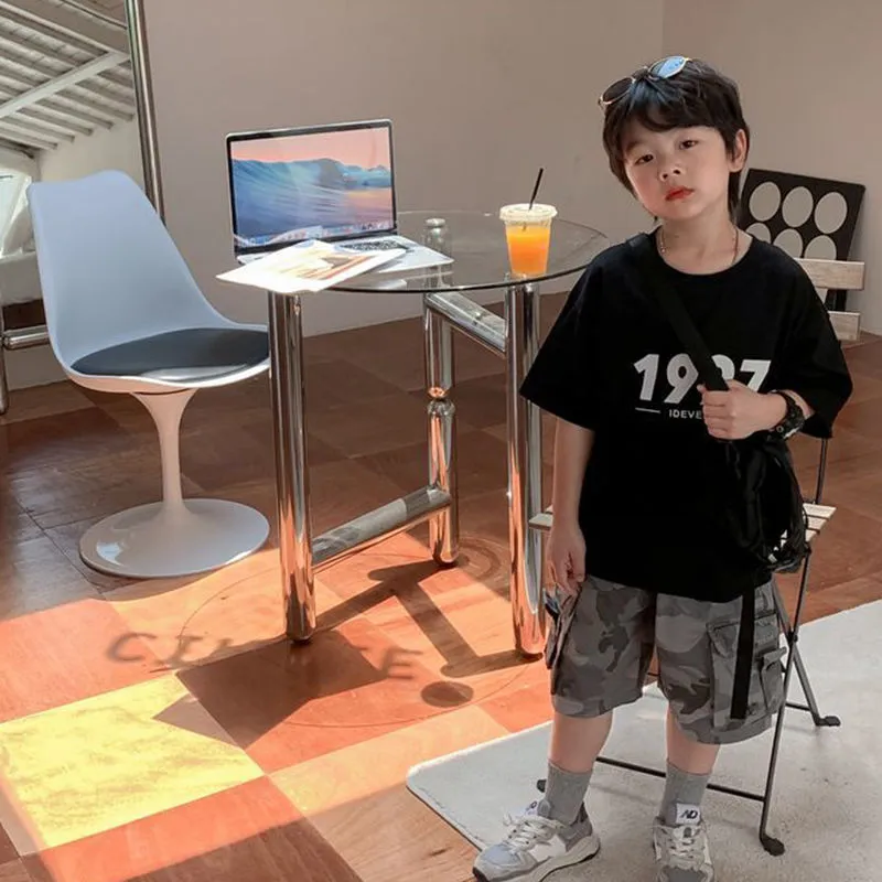 【90-140】カッコイイ 韓流 カートゥーンプリント クール スポーツ キレカジ カジュアル 男の子 Ｔシャツ