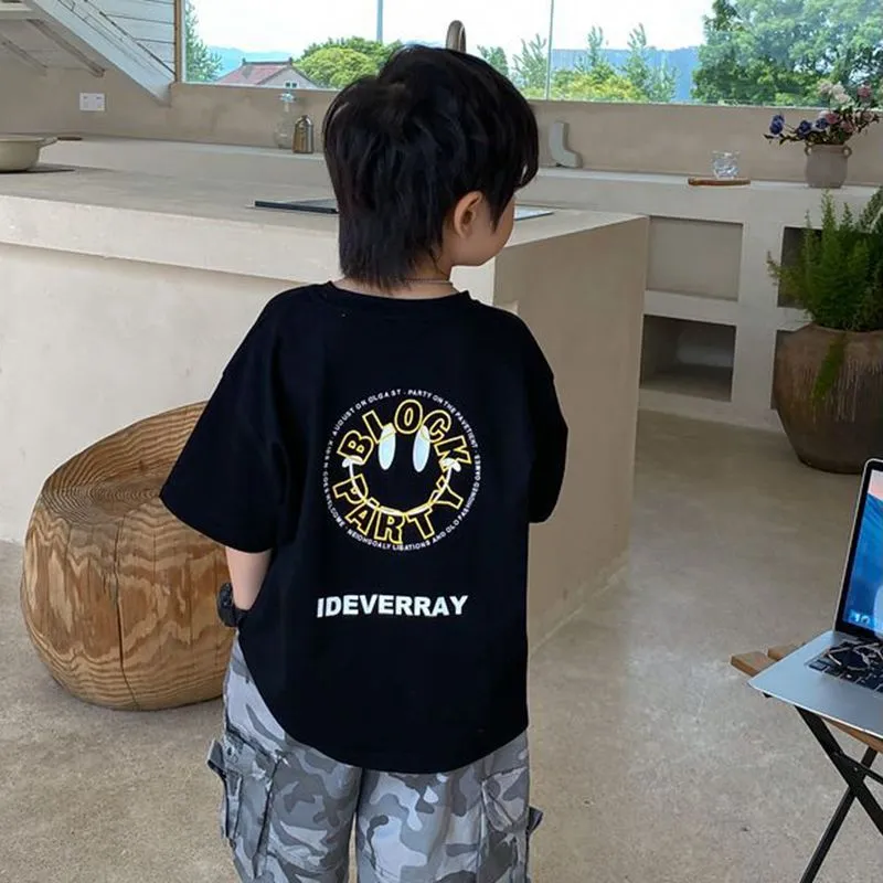 【90-140】カッコイイ 韓流 カートゥーンプリント クール スポーツ キレカジ カジュアル 男の子 Ｔシャツ