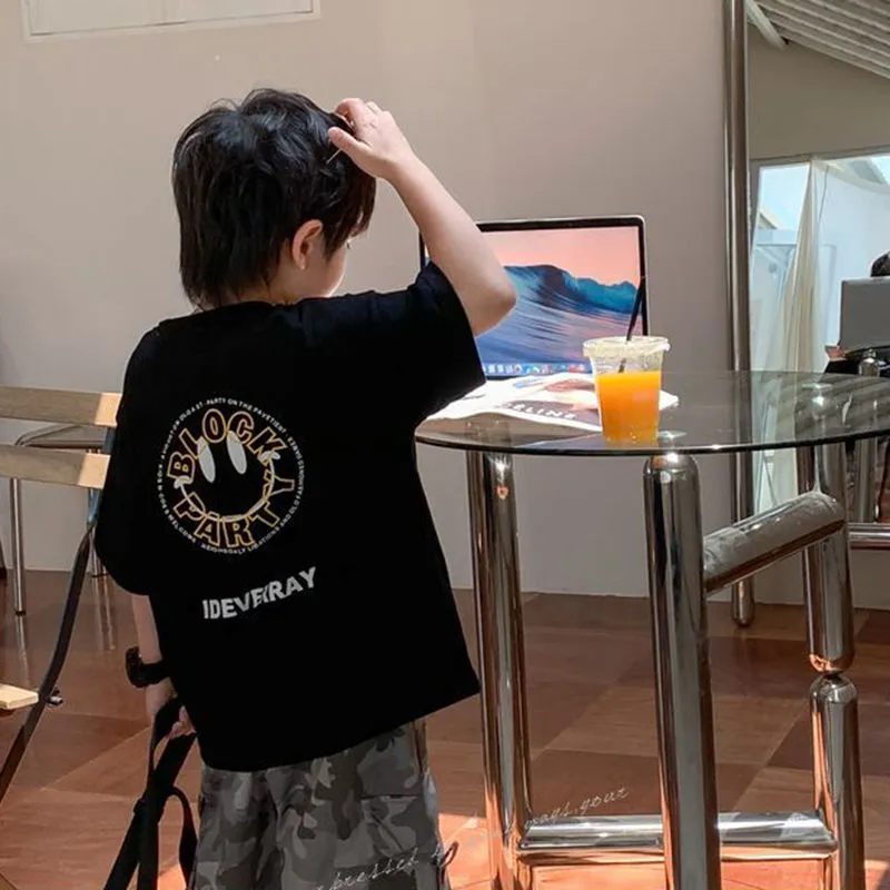 【90-140】カッコイイ 韓流 カートゥーンプリント クール スポーツ キレカジ カジュアル 男の子 Ｔシャツ