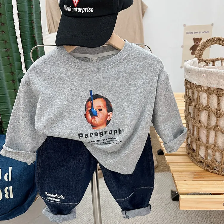 【80-150】３色選べる 新作 かわいい 高品質 カジュアル 韓国系 ファッション 男の子 女の子 長袖 Ｔシャツ