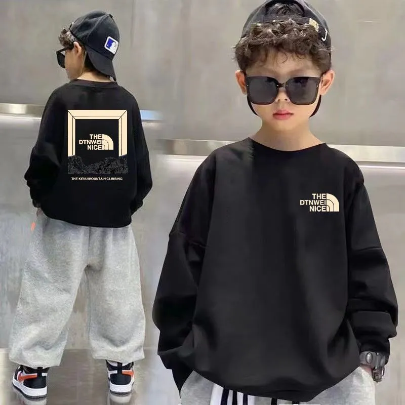 【100-160cm】アルファベット ファッション カジュアル 春 秋 男の子 トップス 子供服 スウェット トレーナー パーカー