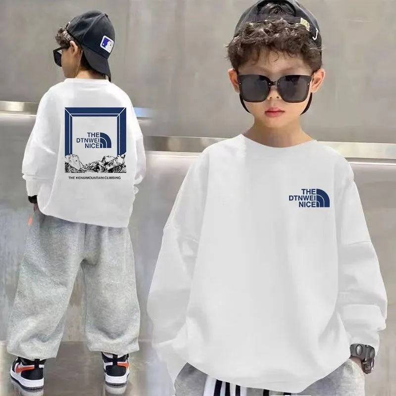 【100-160cm】アルファベット ファッション カジュアル 春 秋 男の子 トップス 子供服 スウェット トレーナー パーカー