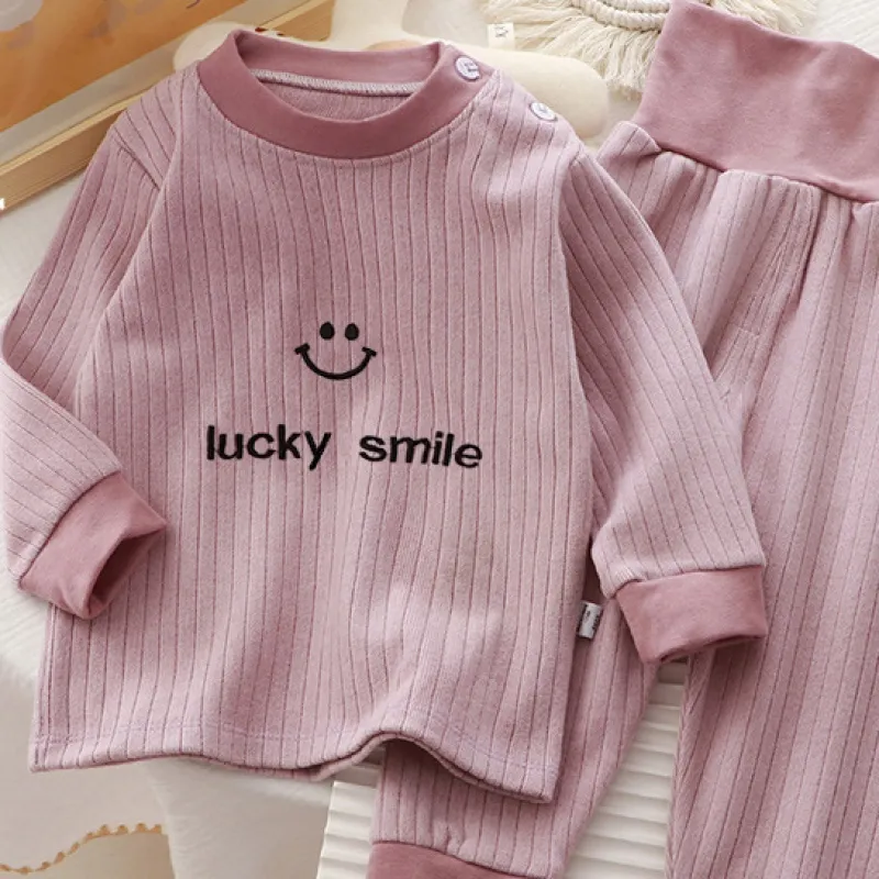 5色展開 アルファベット いい肌触り 73‐110 新生児 赤ちゃん ベビー 女の子 男の子 秋 インナー セットアップ