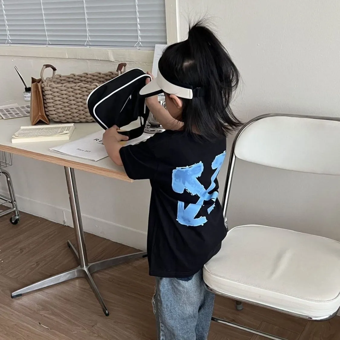 【100-160】元気いっぱい 新作 キュート 夏 コットン 子供 女の子 プリント 通気性 Ｔシャツ　