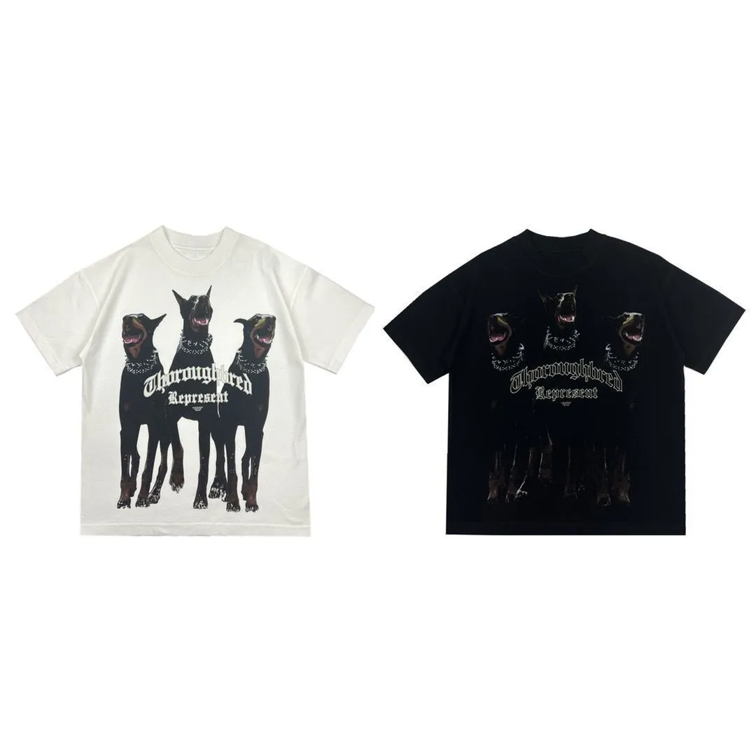 【80-150】おすすめ オーバーサイズ カッコイイ コットン 子供 ゆったり プリント  動物柄 Ｔシャツ　