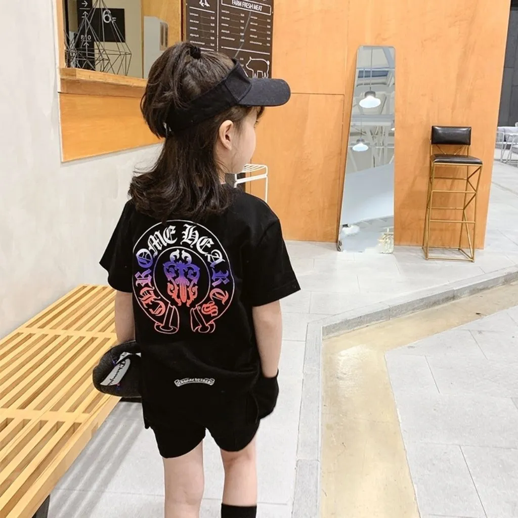 【100-160】着心地良い 可愛い ファッション プリント 子供 夏 快適 通気性 Ｔシャツ　