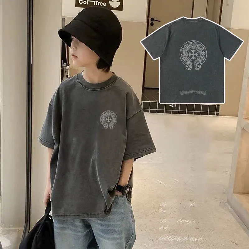 【110-160】超人気商品 レトロ ストリート系 プリント オーバーサイズ ゆったり 通気性 合わせやすい Ｔシャツ　