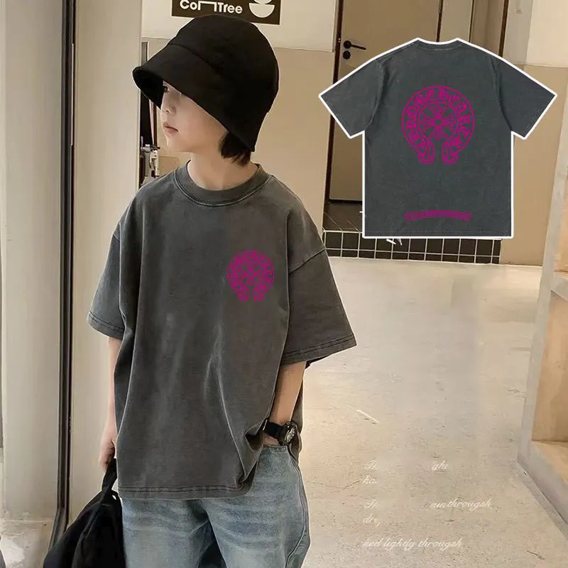 【110-160】超人気商品 レトロ ストリート系 プリント オーバーサイズ ゆったり 通気性 合わせやすい Ｔシャツ　
