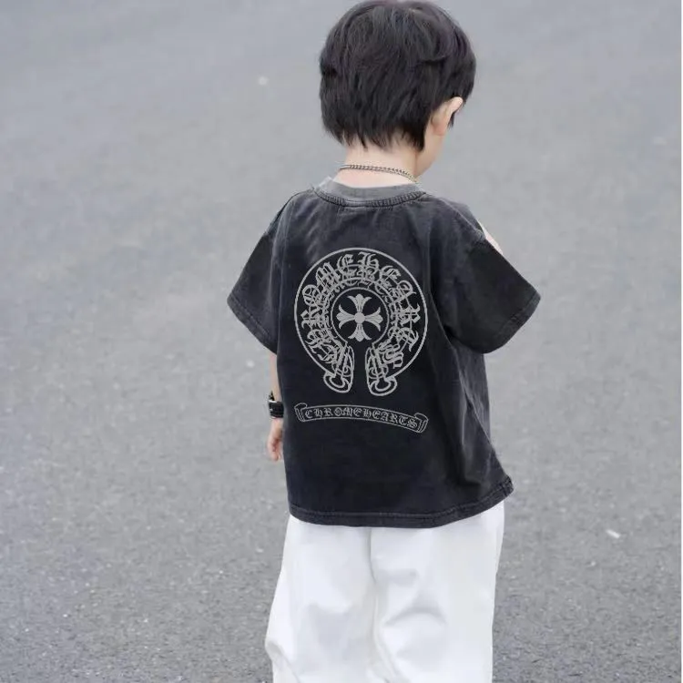 【110-160】超人気商品 レトロ ストリート系 プリント オーバーサイズ ゆったり 通気性 合わせやすい Ｔシャツ　