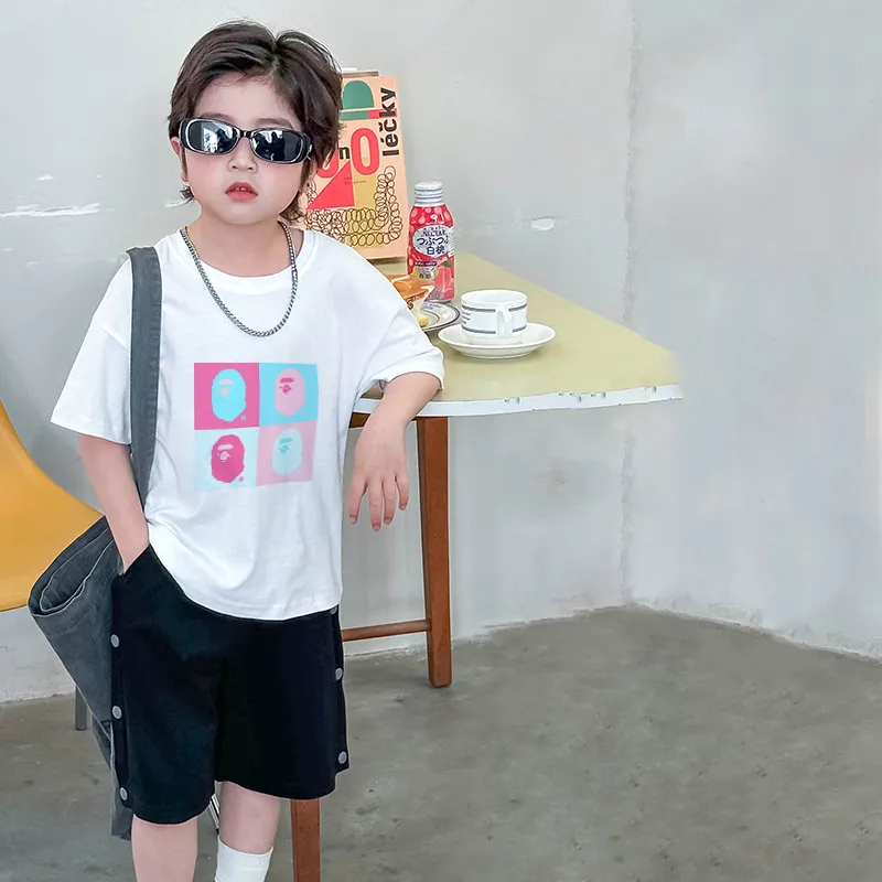 【90-160cm】質感のいい 超人気商品 ファッション シンプル 新作 男女限らず 快適 プリント Ｔシャツ