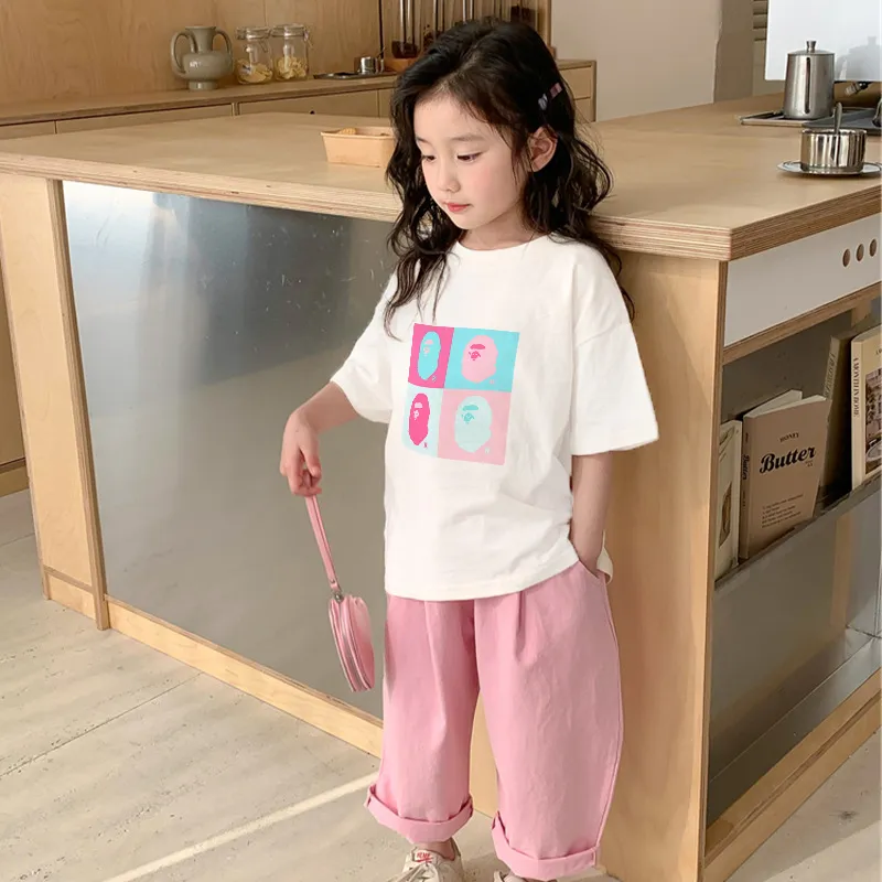 【90-160cm】質感のいい 超人気商品 ファッション シンプル 新作 男女限らず 快適 プリント Ｔシャツ