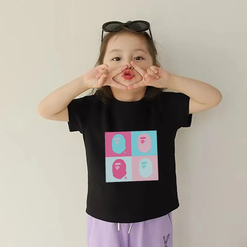 【90-160cm】質感のいい 超人気商品 ファッション シンプル 新作 男女限らず 快適 プリント Ｔシャツ