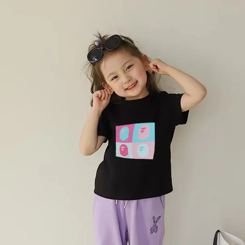 【90-160cm】質感のいい 超人気商品 ファッション シンプル 新作 男女限らず 快適 プリント Ｔシャツ