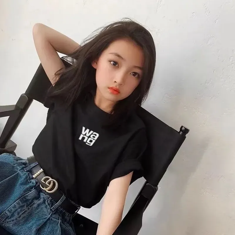 【90-160cm】大好評 シンプル アルファベット 人気 ルーズ 合わせやすい Tシャツ