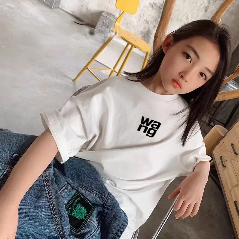 【90-160cm】大好評 シンプル アルファベット 人気 ルーズ 合わせやすい Tシャツ