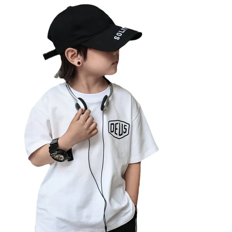 【90‐170cm】 アルファベット 韓国系 しっかり 着心地よい キッズ 子供服 ジュニア 男の子 夏 半袖 Tシャツ カットソー トップス
