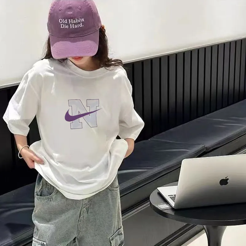 【100-160cm】着回し力抜群 トレンド 合わせやすい 定番 シンプル 着心地いい 女の子 Tシャツ