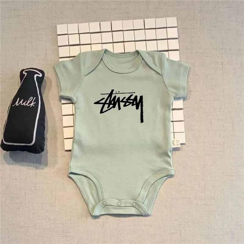 【3M-24M】期間限定 着回し最強 シンプル プリント 4色選べる 男女限らず 通気性 赤ちゃん ロンパース　