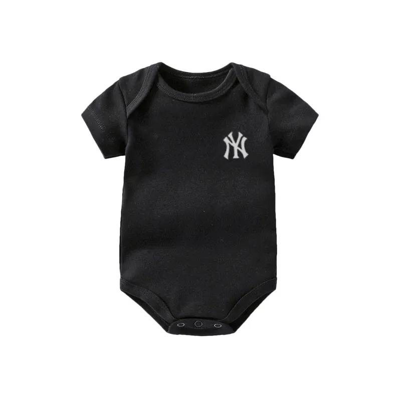 【3M-24M】おすすめ 元気いっぱい ファッション 新作  多色展開  ラウンドネック 夏 無地 新生児 ロンパース