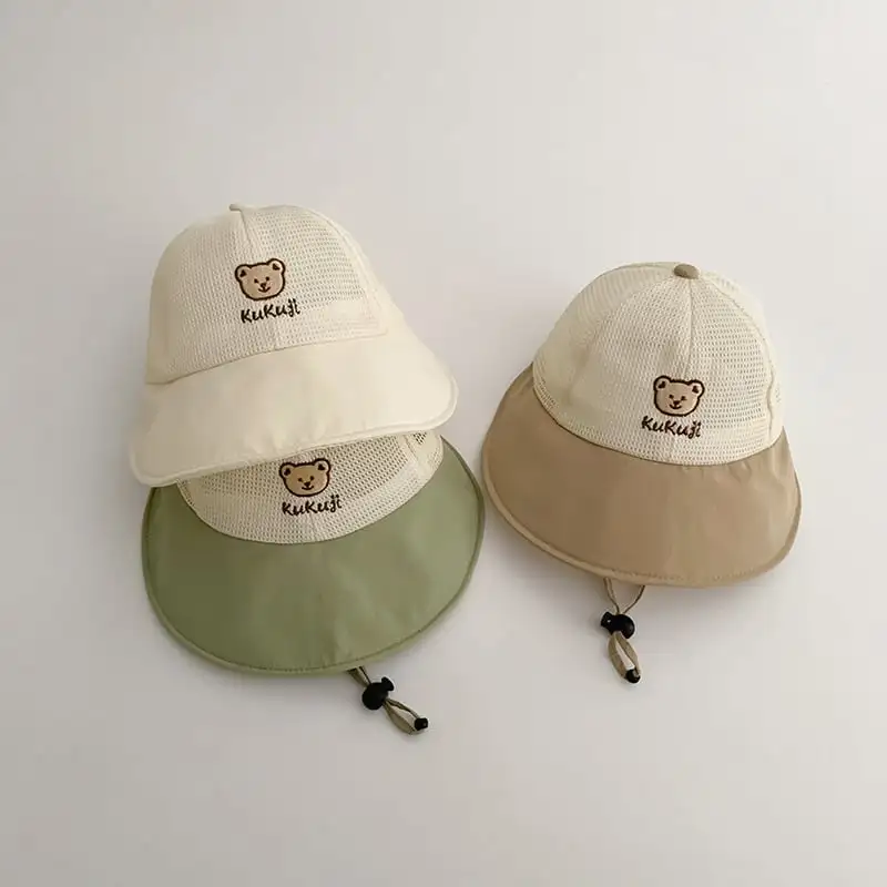 【GOODS】夏新作クマロゴ日焼け防止帽子 全4色