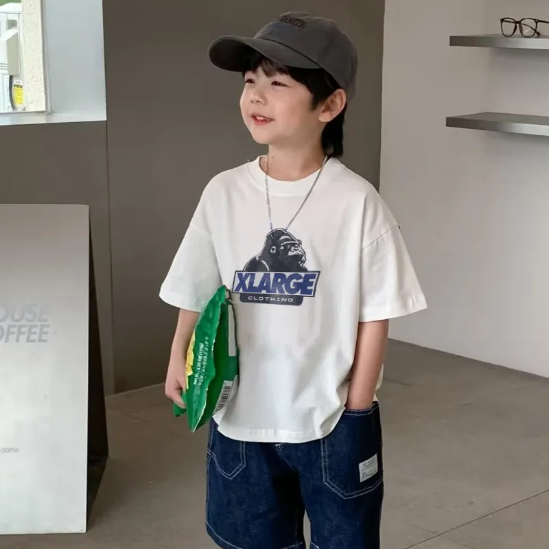 【90-160cm】最愛の一着 好感度UP ファッション ゆったり オーバーサイズ プルオーバー 男の子 カッコイイ Ｔシャツ