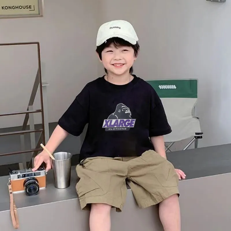 【90-160cm】最愛の一着 好感度UP ファッション ゆったり オーバーサイズ プルオーバー 男の子 カッコイイ Ｔシャツ